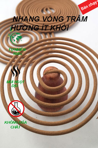 Nhang trầm hương tư nhiên không hóa chất mùi hương dịu nhẹ