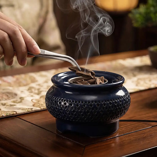 Lư Xông Trầm Điện Mẫu Tròn Hẹn Giờ Kèm Phụ Kiện