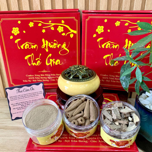 Combo Nụ Trầm Hương 12 Năm Quà Tặng 4 Món