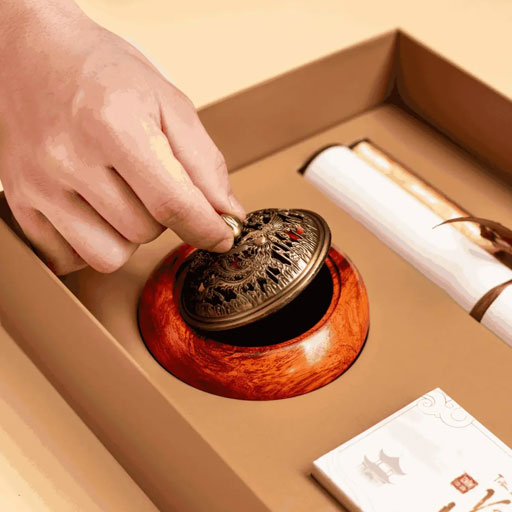 Lư Gỗ Đốt Trầm Hương Long Phụng Đẹp
