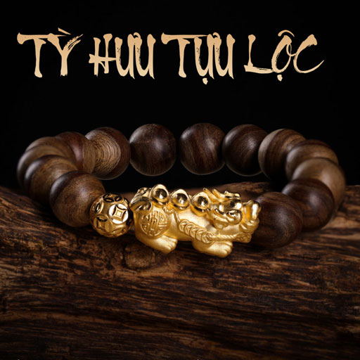 Vòng Tay Trầm Hương Nam Tỳ Hưu Tựu Lộc Đẹp
