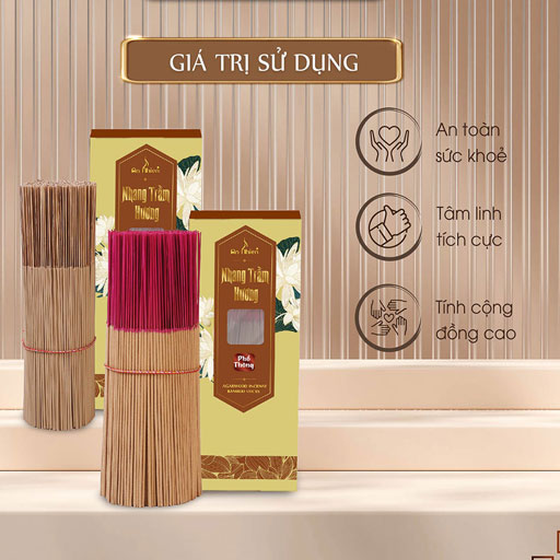 Nhang Trầm Hương 30cm Hộp 485 Cây