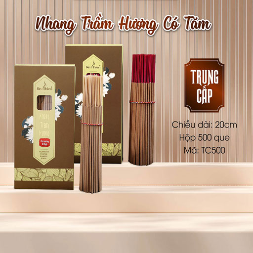 Nhang Trầm Hương 20cm Hộp 500 Cây