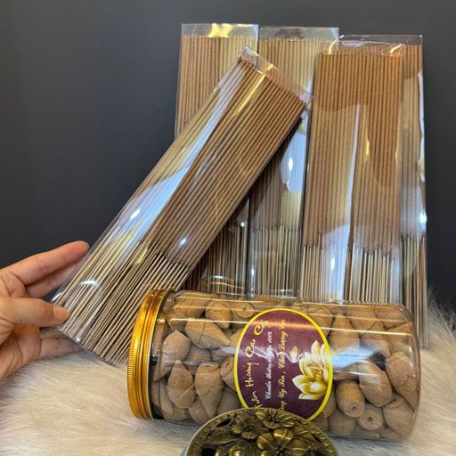 Combo nhang nụ và nhang trầm hương 20cm cao cấp